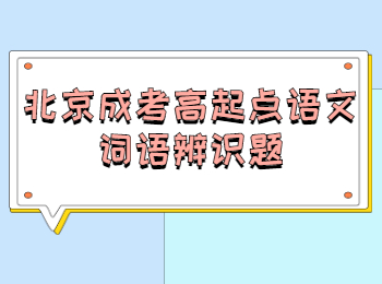 北京成考高起點(diǎn)語(yǔ)文詞語(yǔ)辨識(shí)題
