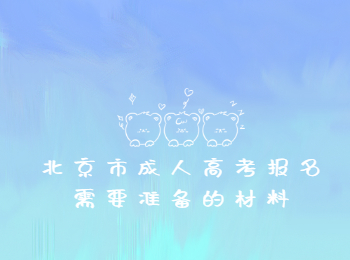 北京市成人高考報(bào)名材料