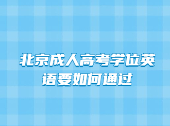 北京成人高考學(xué)位英語(yǔ)