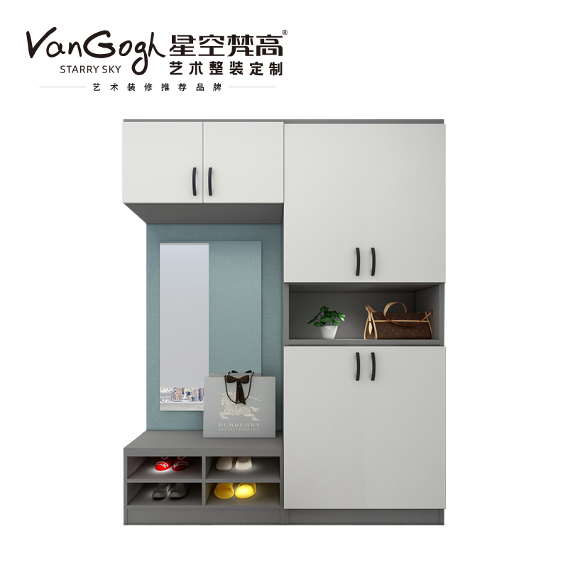 整體定制衣柜 梅爾海辛·羊脂白玄關柜 整體定制衣柜 梅爾海辛·羊脂白玄關柜