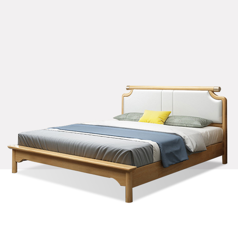 現代簡約雙人床實木床 雅蘭輕奢 c915#軟包床